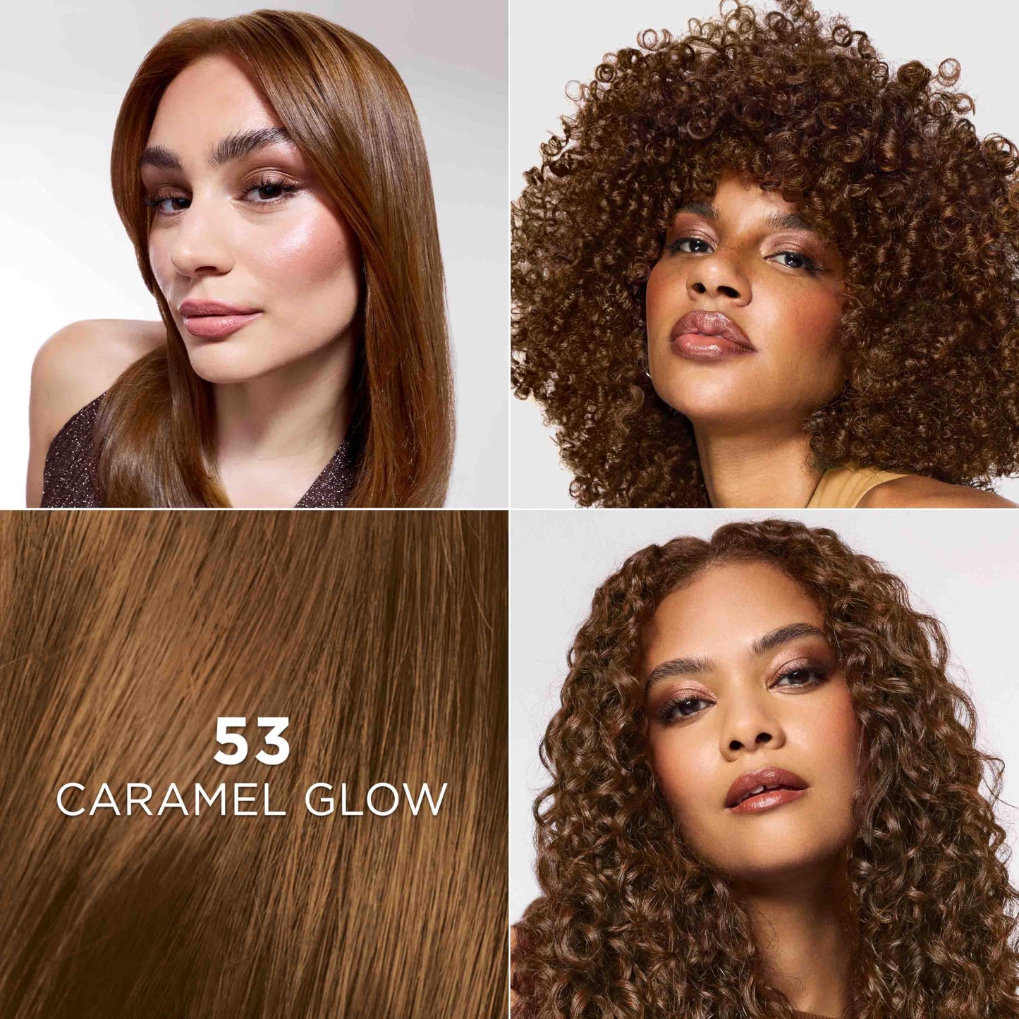L'Oreal Paris Feria Multi-Faceted Shimmering Permanent Hair Color, High Intensity Hair Dye for 3X Highlights, 53 Caramel Glow, 1 Kit Beauty & Personal Care L'Oreal Paris