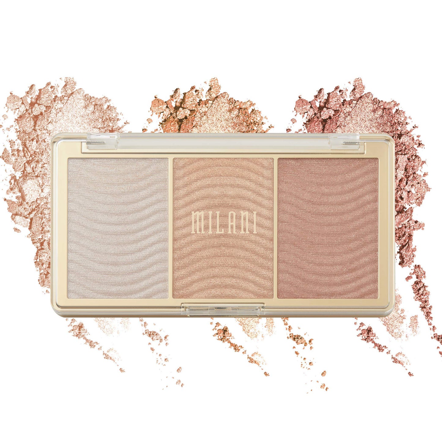 Milani Stellar Lights Highlighter Palette - Rose Glow (0.42 Ounce) 3 Vegan, Cruelty-Free Face Powders that Contour & Highlight for a Glowing Look Beauty & Personal Care Milani