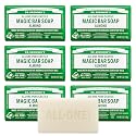 Dr. Bronner's - Pure-Castile Magic Bar Soap (Almond, 5 oz, 6-Pack) - Made with Regenerative Organic Certified Oils- For Face, Body & Hair, Gentle Beauty & Personal Care Dr. Bronner's