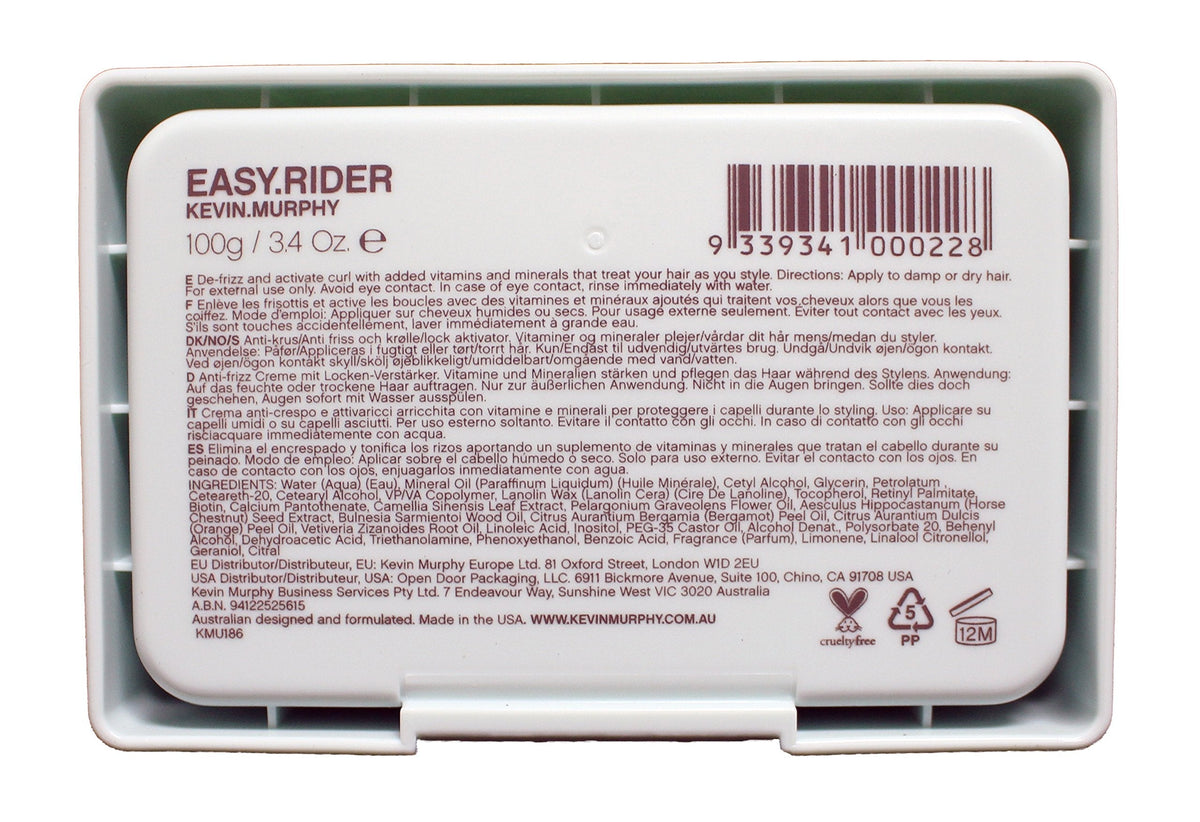 KEVIN.MURPHY EASY.RIDER - Hair Cream for All Hair Types - Anti Frizz for Hair Styling - Curl Activating Cream - Frizz Control Cream - 100g / 3.5 oz Beauty & Personal Care Kevin Murphy