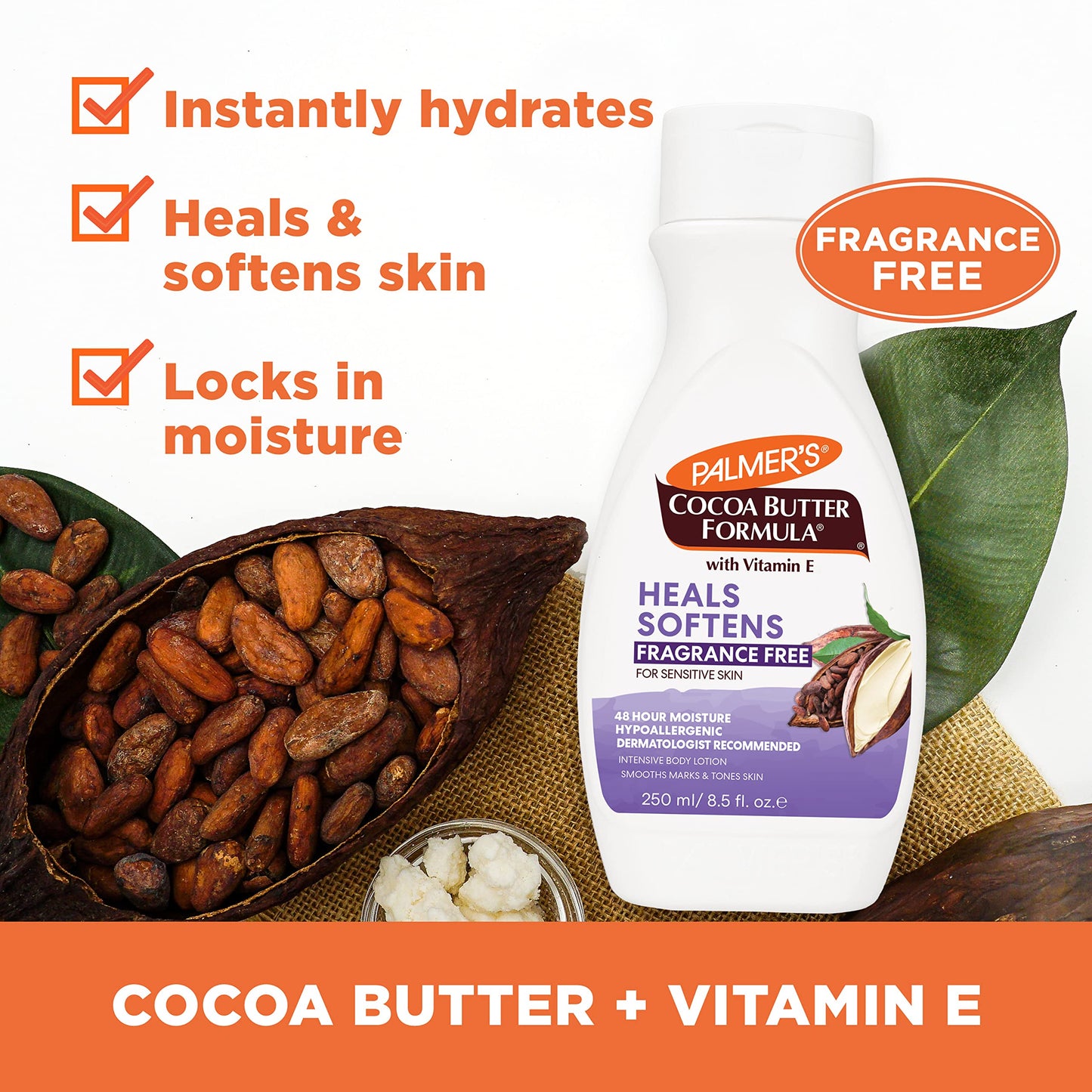 Palmer's Cocoa Butter Formula with Vitamin E - Fragrance Free (250ml) Beauty & Personal Care Palm