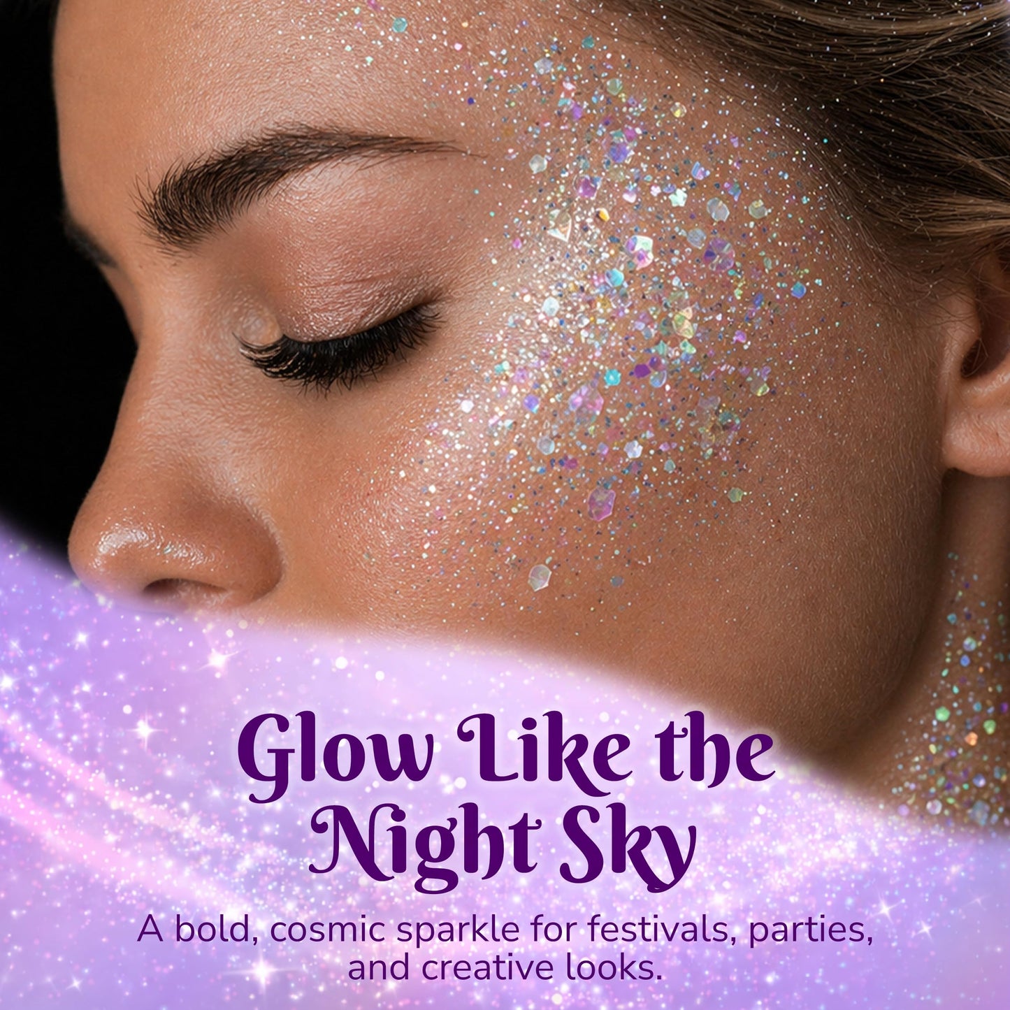 Art Factory Snowflake Iridescent Clear Body Glitter Gel - Chunky Cosmetic Glitter for Face, Hair & Body - Festival Rave Makeup, Long Wear Hair Glitter Beauty & Personal Care Art Factory