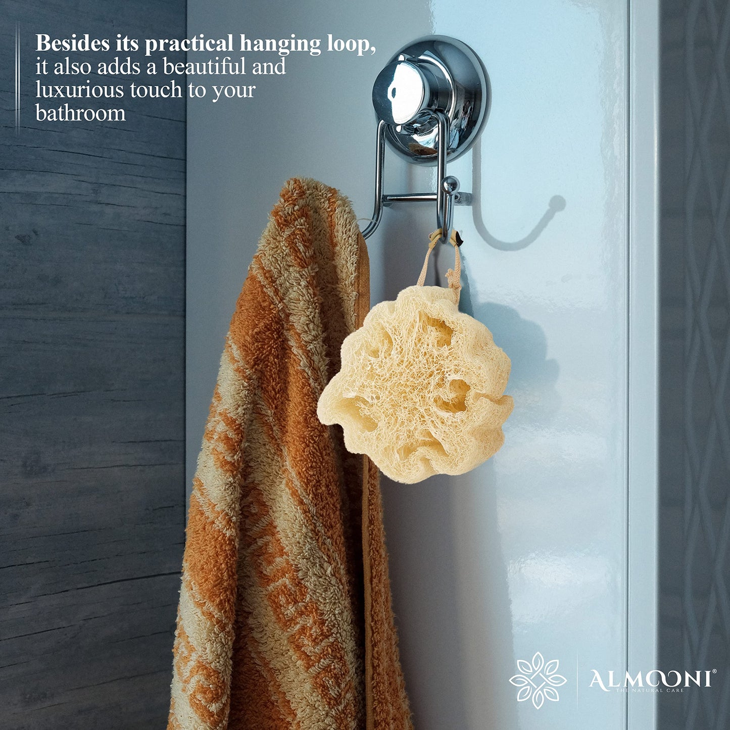 Almooni Mini Natural Loofah Sponge - Real Egyptian Shower Exfoliating Loofah - Small Loofah Scrubber for The Perfect Grip - 3 Count(1 Pack) Beauty & Personal Care ALMOONI