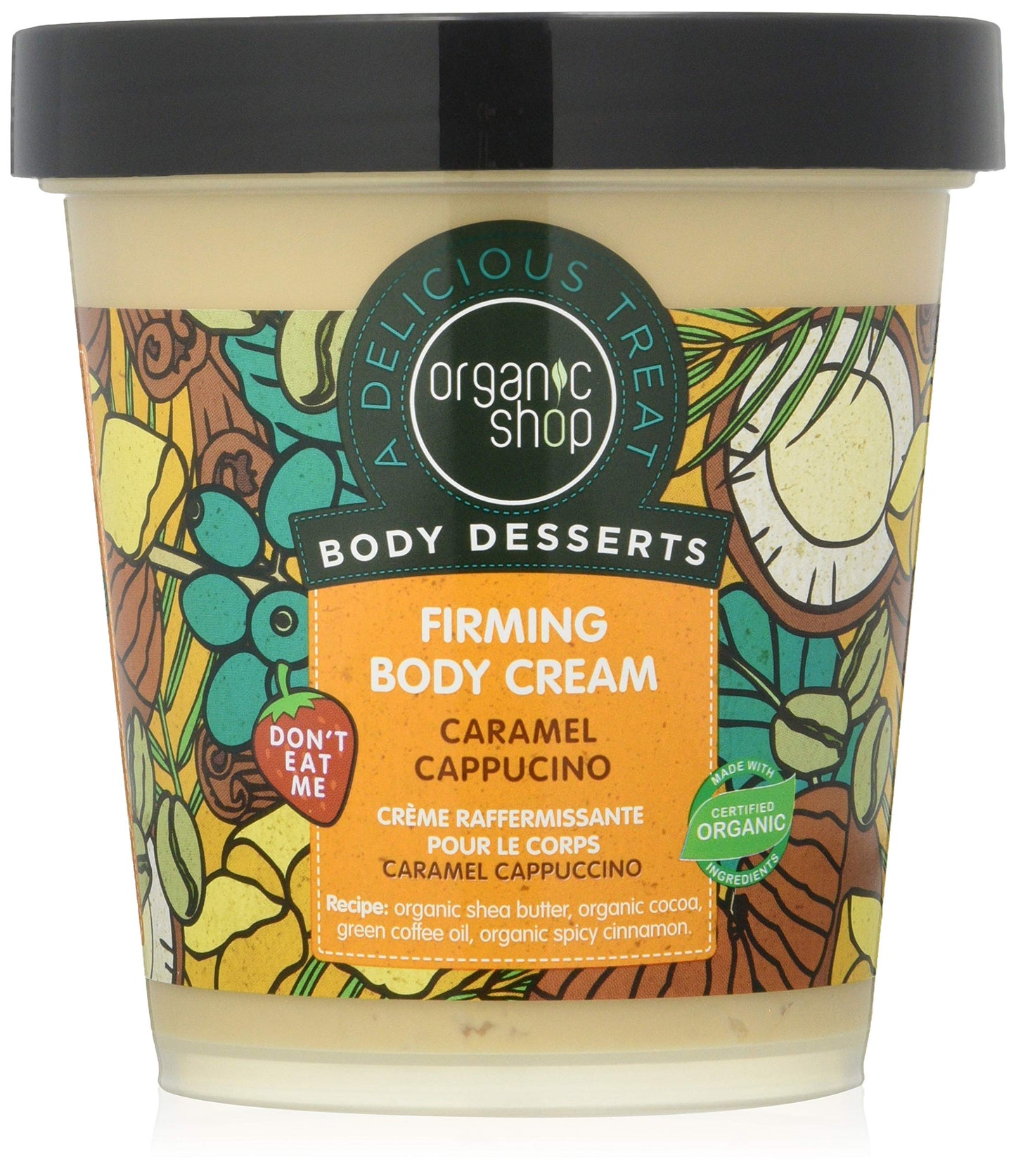 Organic Shop Body desserts Caramel Cappuccino Firming Body Cream 450ml Beauty & Personal Care Organic Shop