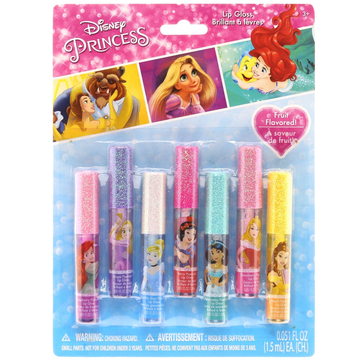 TownleyGirl Disney Princess Super Sparkly Lip Gloss Set, 0.05 Fl Oz (Pack of 7) Beauty & Personal Care Townley Girl