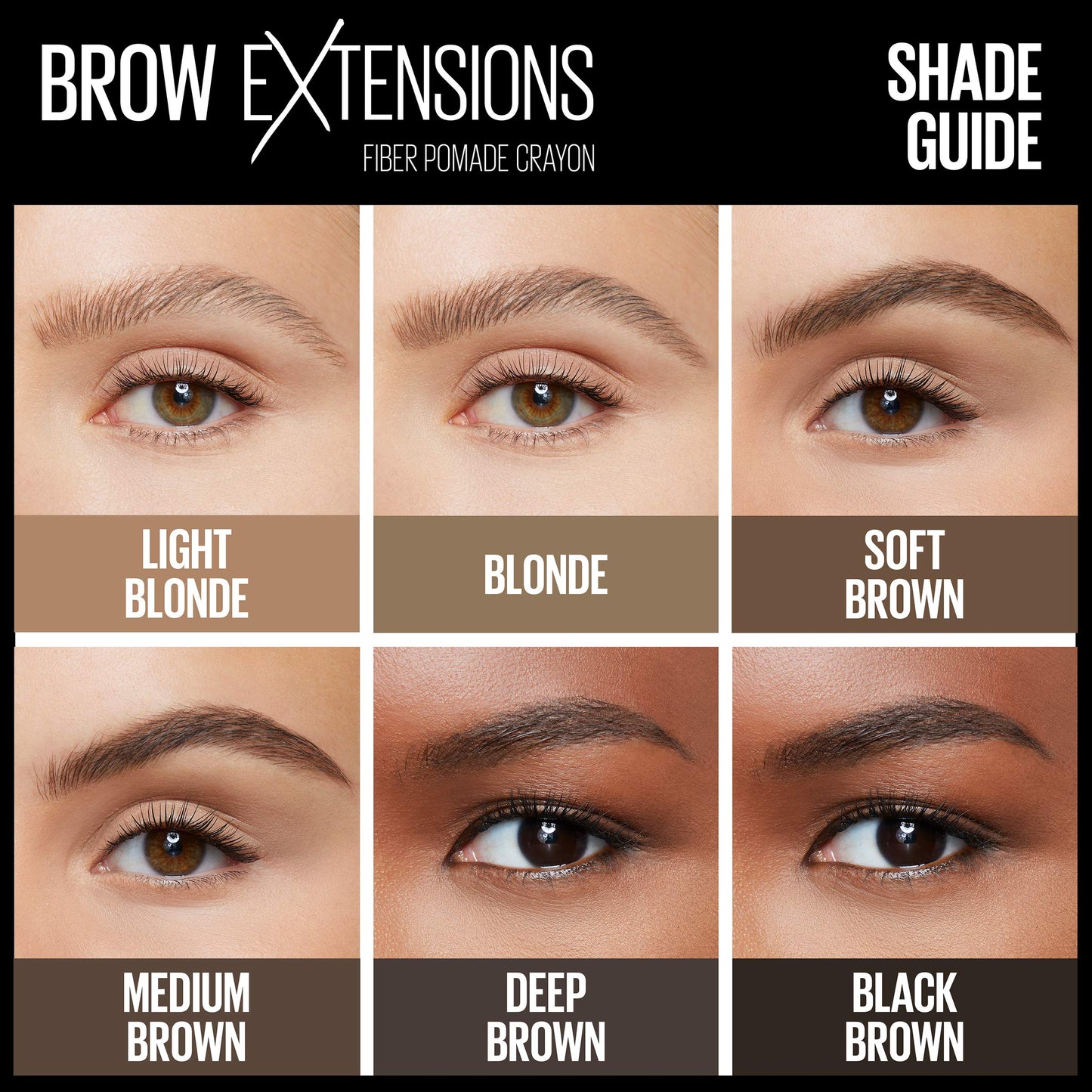 Maybelline Brow Extensions Fiber Pomade Crayon Eyebrow Makeup, Soft Brown, 1 Count Beauty & Personal Care MAYBELLINE