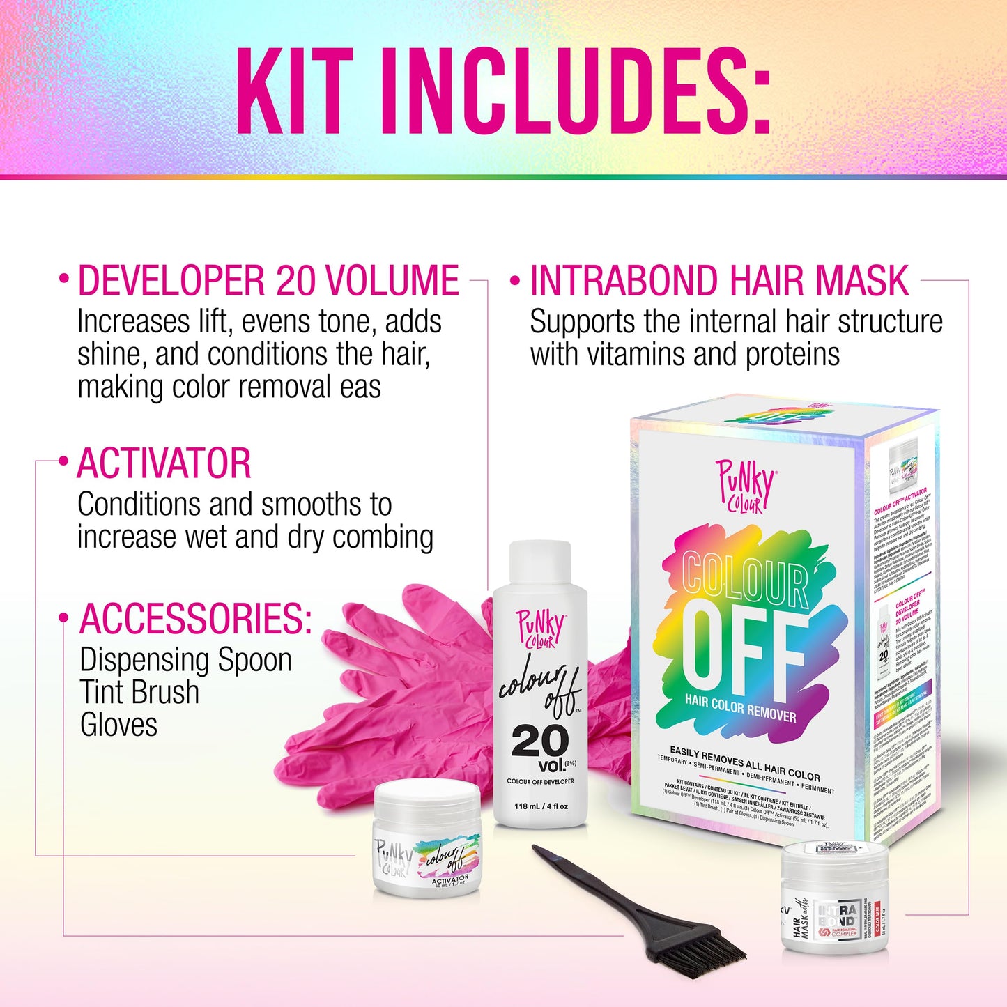 Punky Colour Off Hair Color Remover - Hair Dye Remover, Easily Removes Temporary, Permanent & Semi Permanent Dye, Ammonia Free, Bleach Kit Beauty & Personal Care Punky
