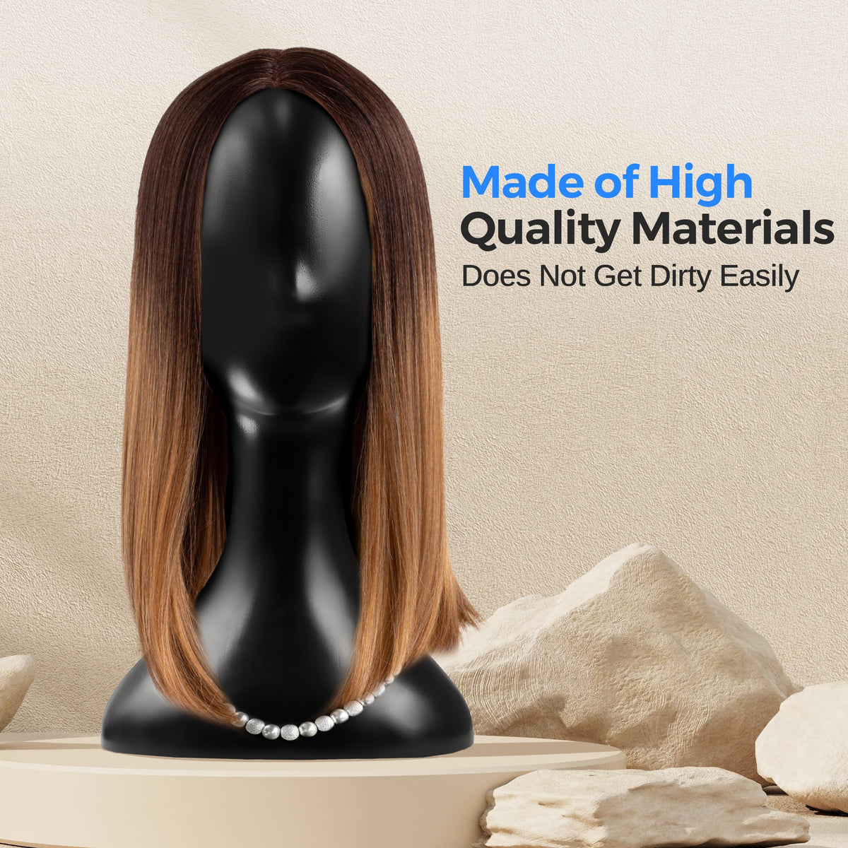 SereneLife Professional Mannequin Head, Durable Multi-purpose Women Model Wig Stand Display, Suitable for Shaping and Displaying Hats, Hair Pieces,
