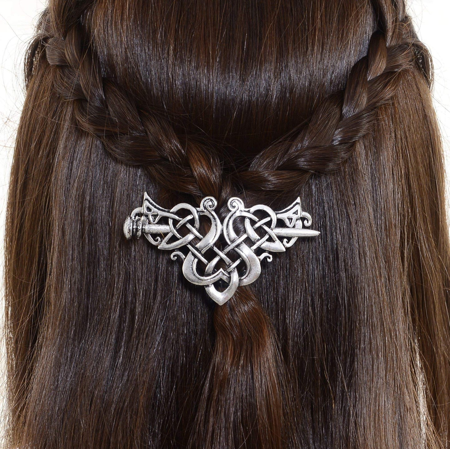 Viking Celtic Hair Sticks Hairpin-Viking Hair Clip Men Antique Silver Hair Sticks Hairpin Triangle Clips for Long Hair Stick Slide Irish Hair Beauty & Personal Care LQQQL