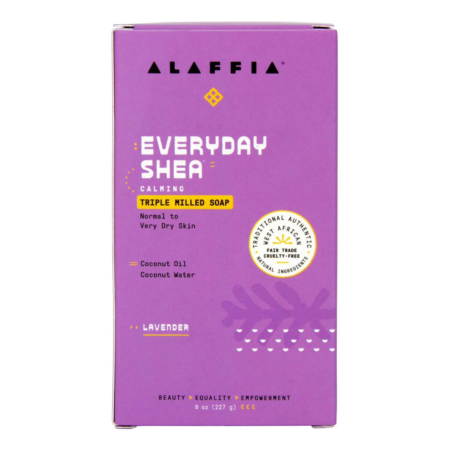 Alaffia Bar Soap, Lavender 2-Pack - Handcrafted, Triple-Milled, Long-Lasting Everyday Shea Butter Soap, 8 Oz Each Beauty & Personal Care Alaffia