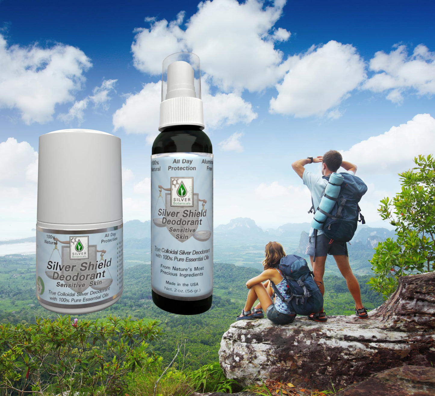 Silver Shield Deodorant - Sensitive Skin Formula - Spray-On - All Natural Colloidal Silver Deodorant - 2.0 fl oz Beauty and Personal Care Silver Botanicals