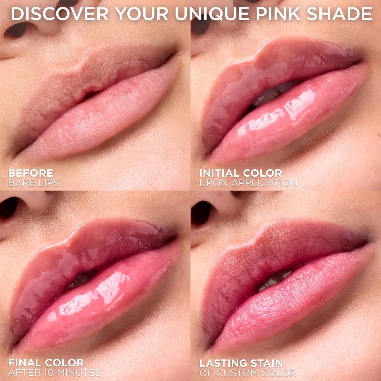 L'Oreal Paris Plump Ambition pH Hyaluron Lip Oil, Color Shifting Lip Tint with 24HR Hydration, Volumizing Shine and Lasting Color, 020 pH Rosé Beauty & Personal Care L'Oreal Paris