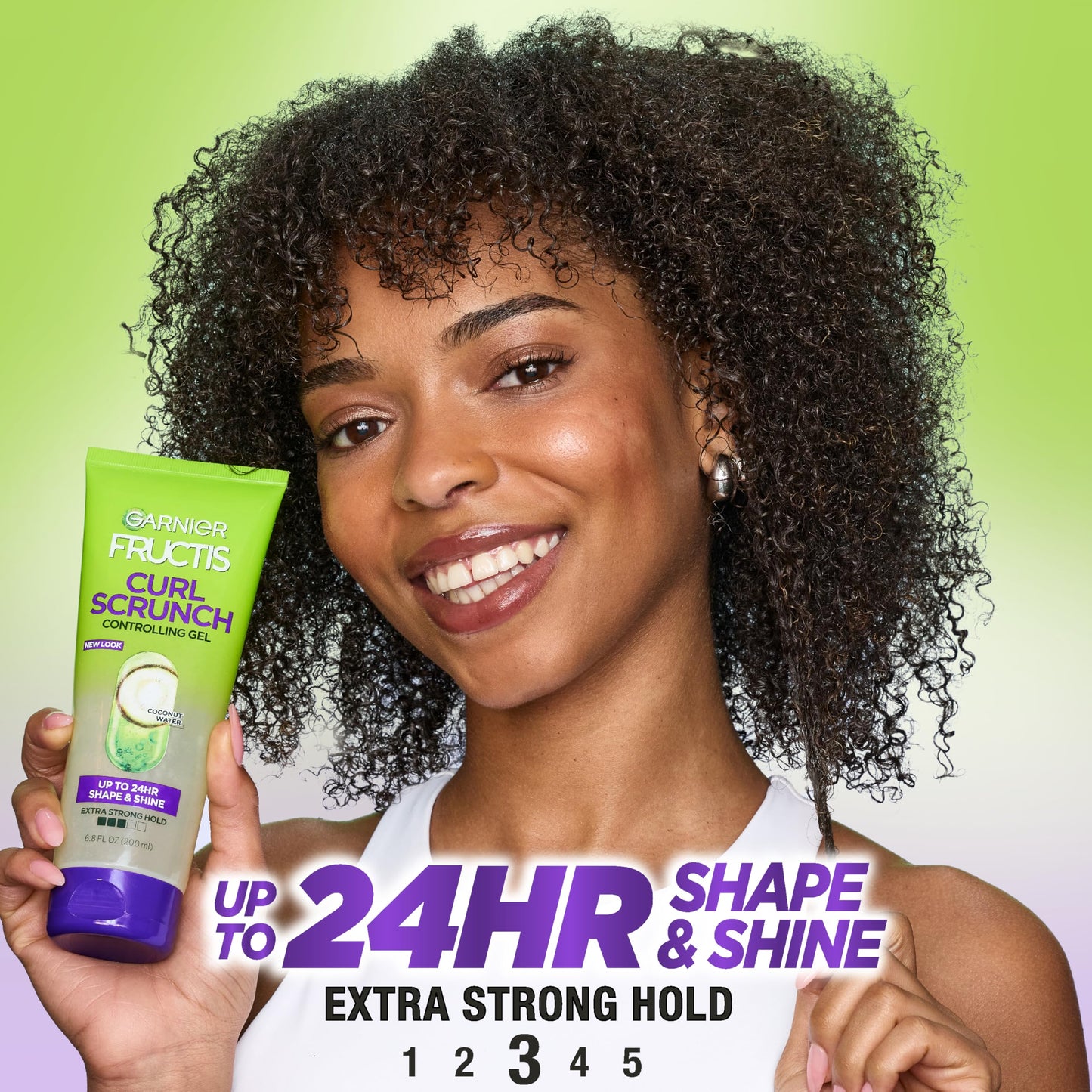 Garnier Fructis Style Curl Scrunch Controlling Gel for Shape & Shine, 6.8 Fl Oz, 3 Count (Packaging May Vary) Beauty & Personal Care Garnier