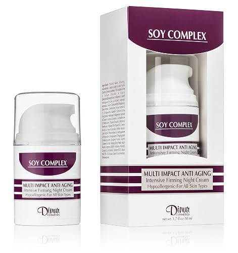 Dinur Cosmetics SOY COMPLEX Multi Impact Anti Aging Night Cream Intensive Firming Formula for Youthful Skin 1.7 oz. 50 ml. Beauty & Personal Care Dinur Cosmetics