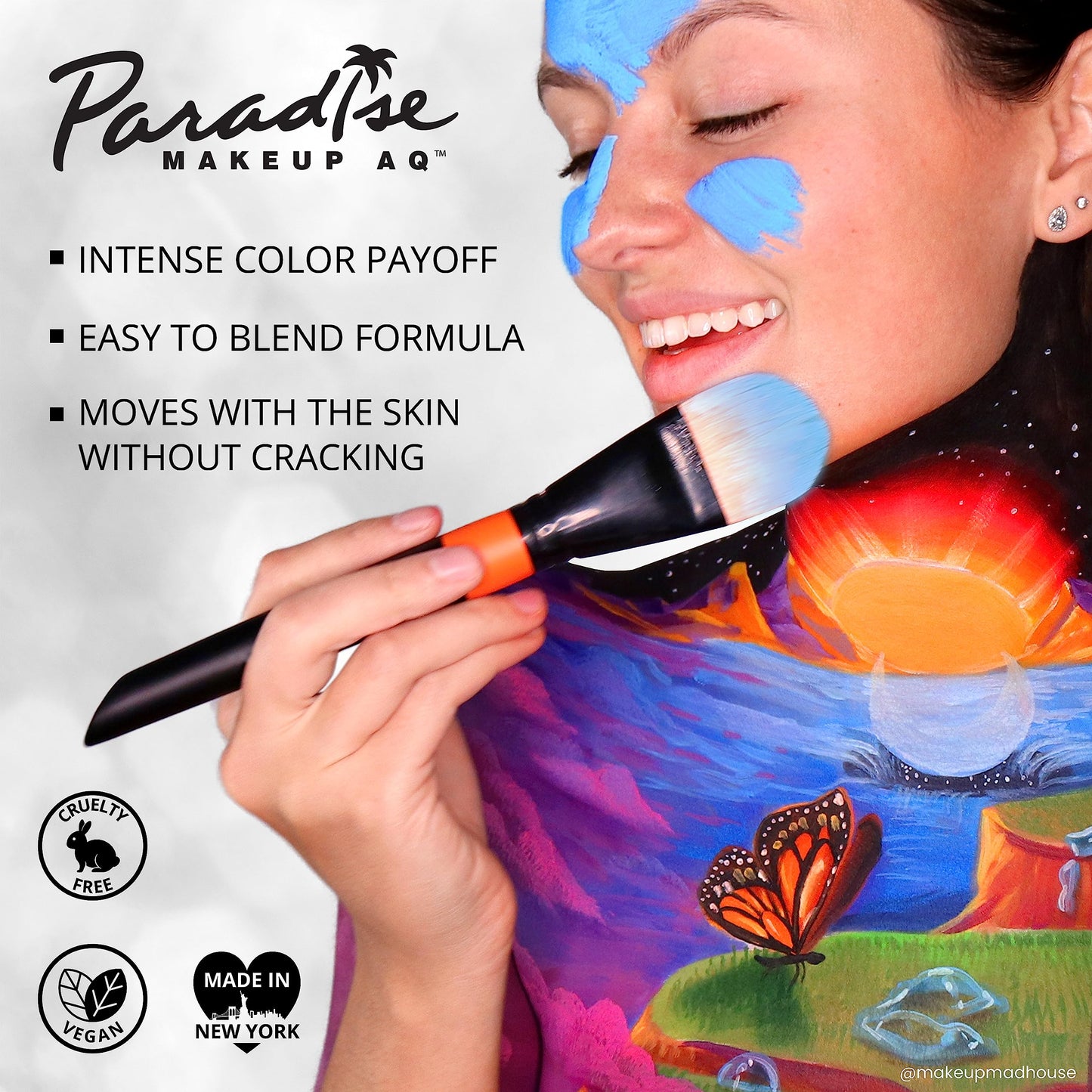 Mehron Makeup Paradise Makeup FX 8 Color Island Palette (formerly Pastel Palette) | Body Paint & Face Paint Palette | Professional & Water Activated | Beauty & Personal Care Mehron