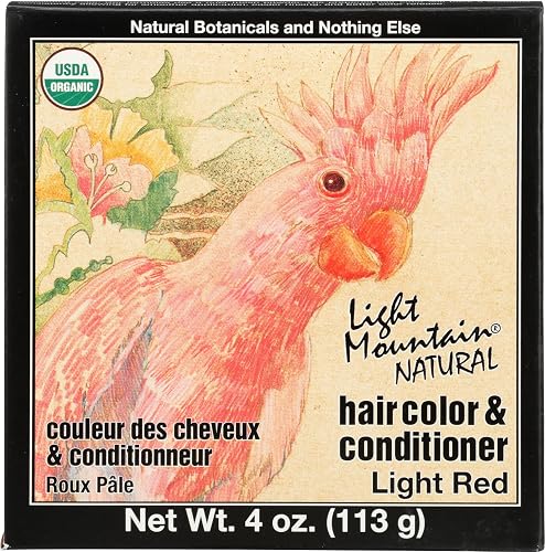 LIGHT MOUNTAIN Organic Strawberry Henna Hair Color, 4 OZ Beauty & Personal Care LIGHT MOUNTAIN