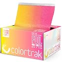 Colortrak Yellow/Pink Gradient Pop-up Foil w/Dispenser (400 Count), Pre-cut Sheets, Non-Slip Embossed Texture, 5" x 10.75" Sheets for Hair Foil Beauty & Personal Care Colortrak