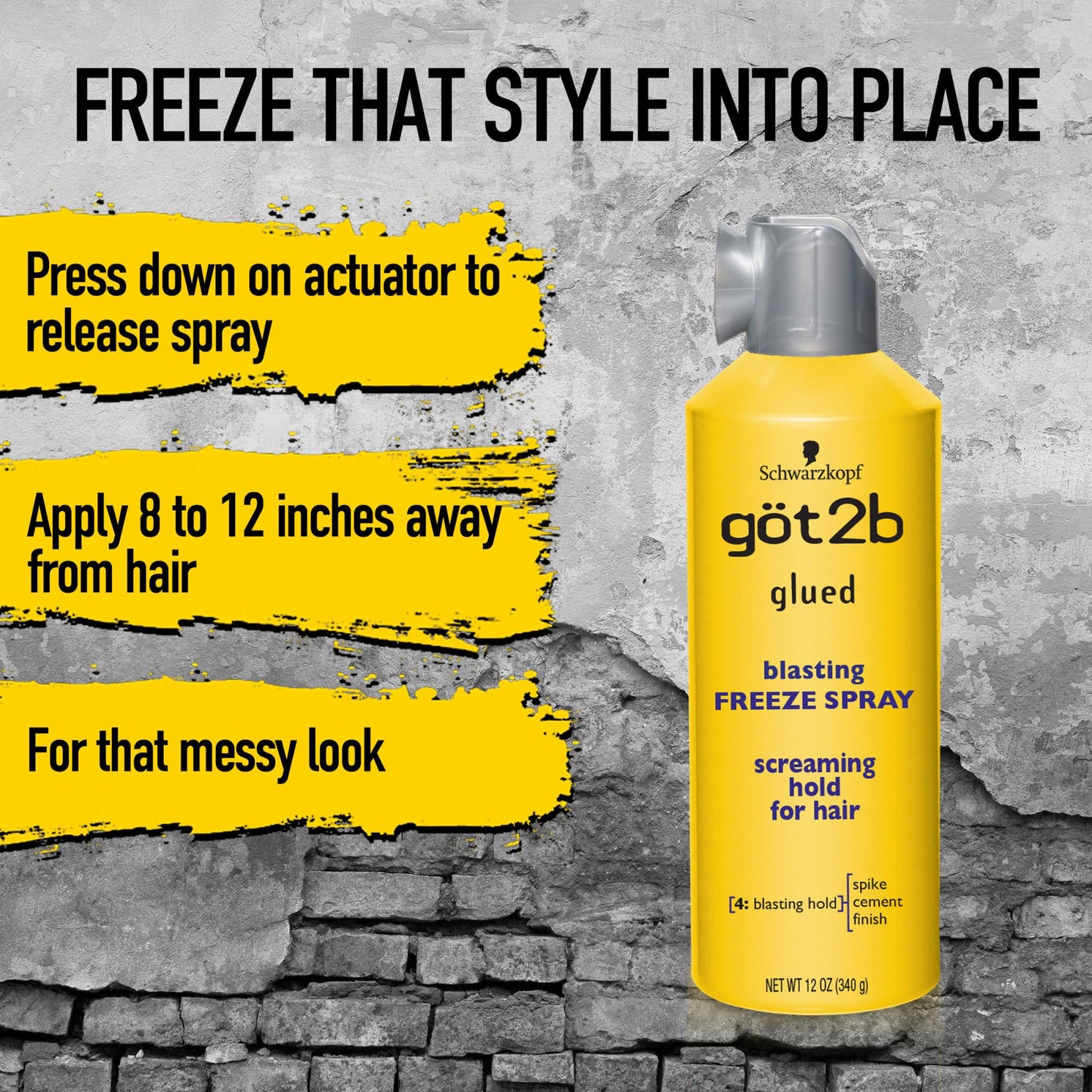 Got2b Glued Blasting Freeze Spray 12 oz (Pack of 3) Beauty & Personal Care Got2B