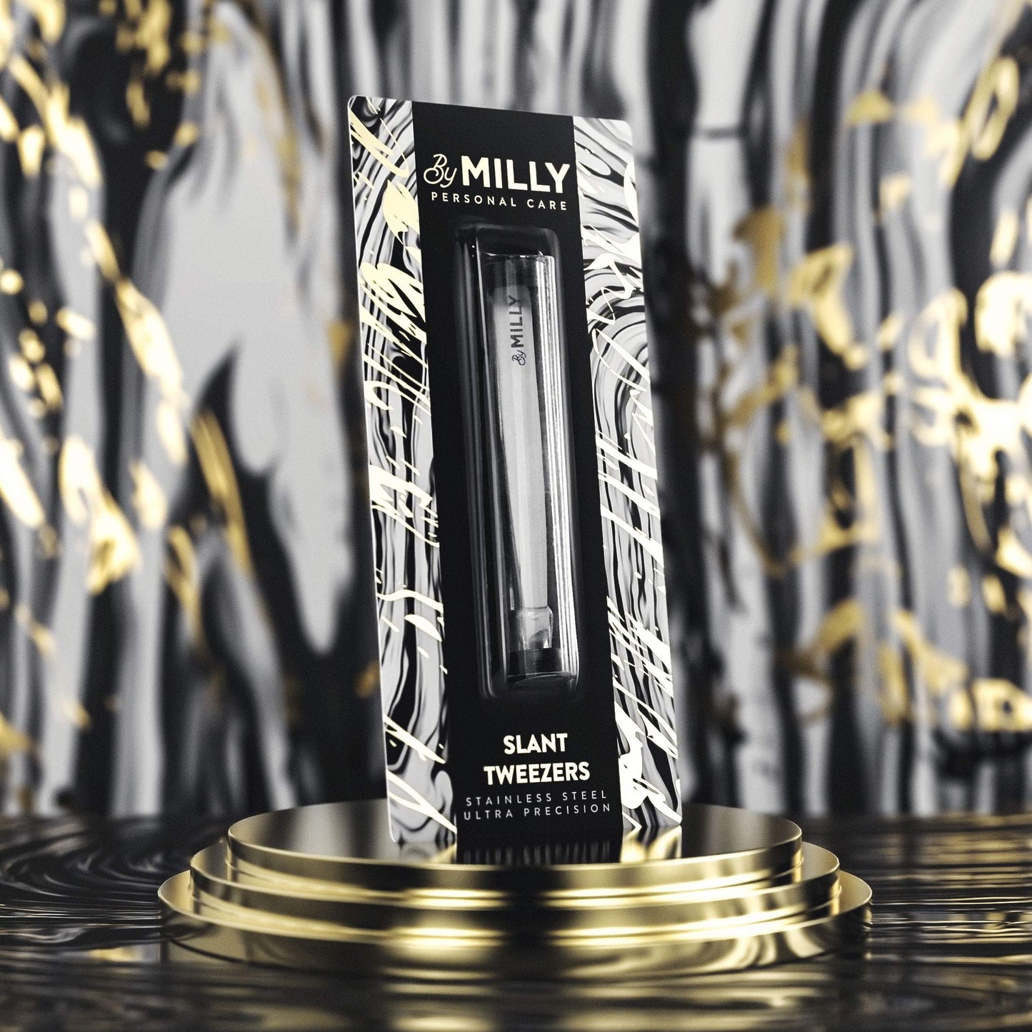 By MILLY Professional Slanted Tweezers for Women & Men | High Carbon Stainless Steel Sharp Tweezer | Tweezers for Women Facial Hair Plucking Beauty & Personal Care By MILLY