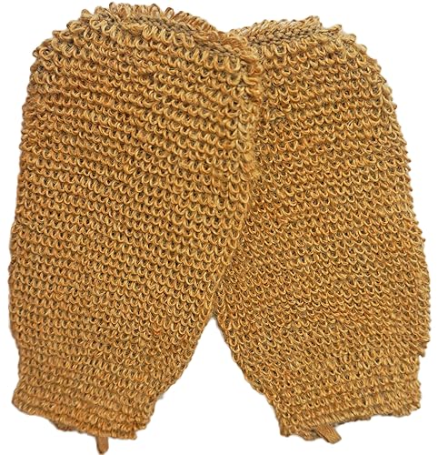 2 Pieces(5.1×9.0 inches) Natural Vegetable Fiber Exfoliating Sisal Bath Spa Shower Scrubber Loofah Rub Glove Mitt Mitten - Great for Your Skin Care Beauty & Personal Care JINS-Hung