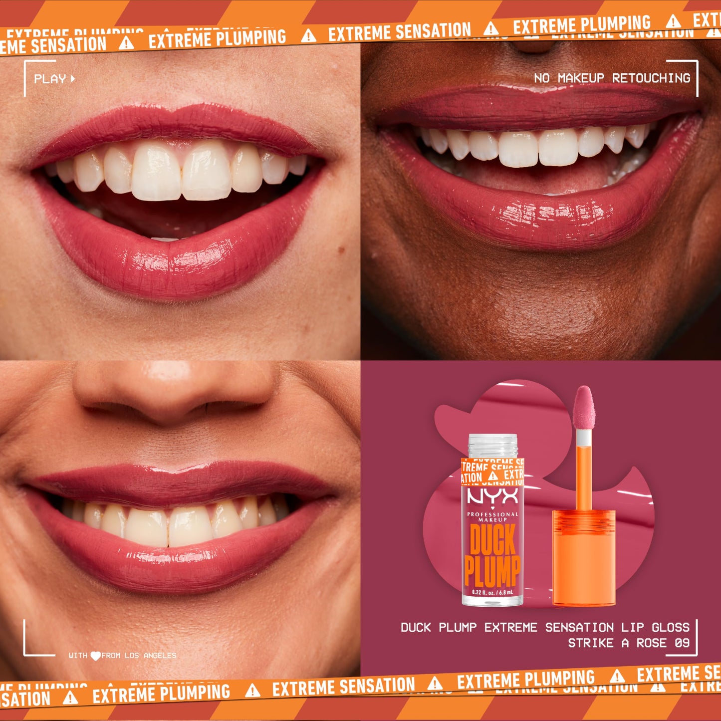 NYX PROFESSIONAL MAKEUP Duck Plump High Pigment Lip Gloss, Lip Plumper Gloss with Spicy Ginger - Strike A Rose Beauty & Personal Care NYX PROFESSIONAL MAKEUP