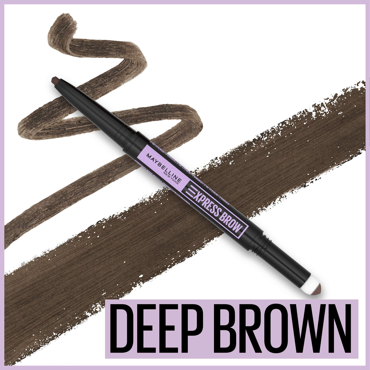 Maybelline Express Brow 2-In-1 Pencil and Powder Eyebrow Makeup, Deep Brown, 1 Count Beauty & Personal Care MAYBELLINE