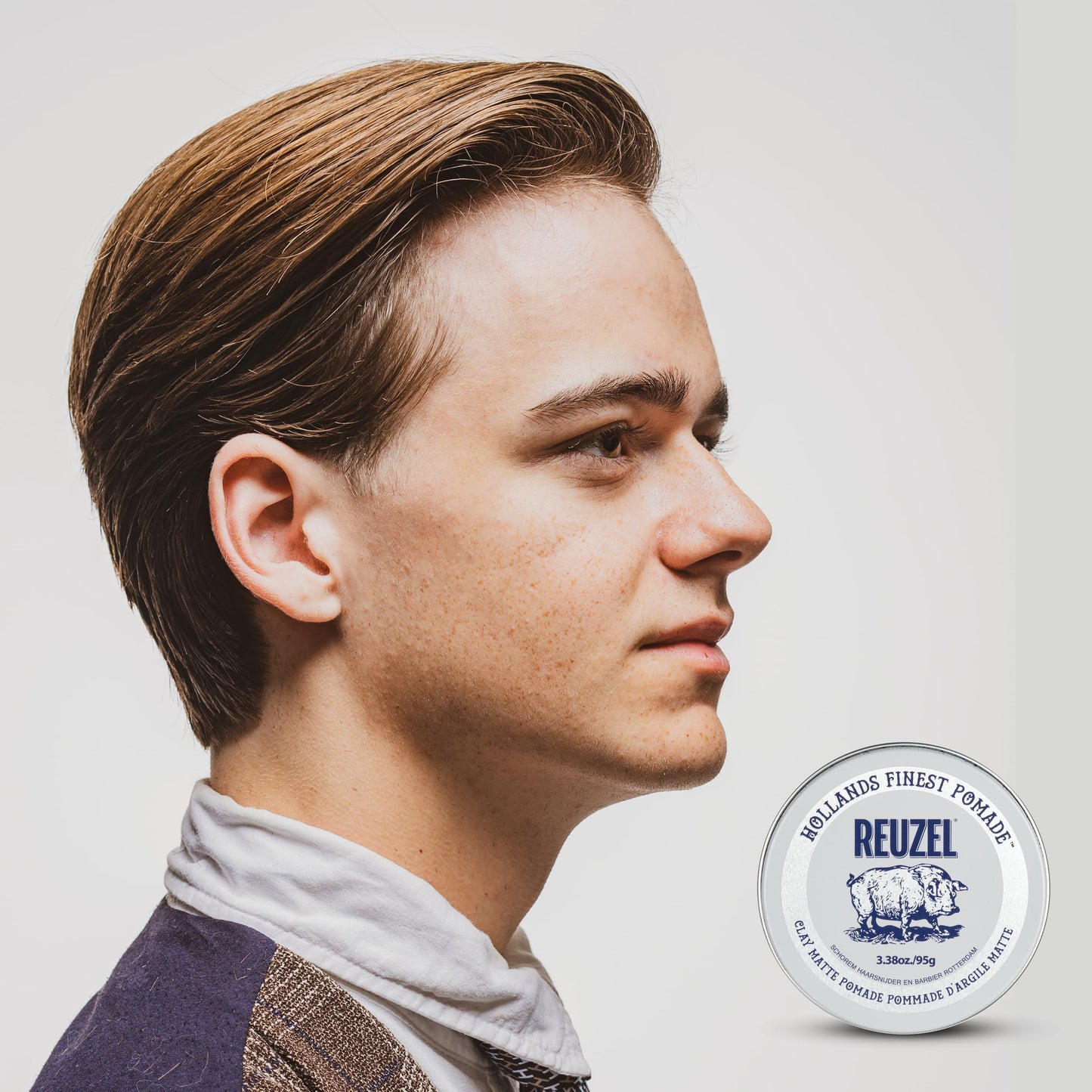 REUZEL Clay Matte Pomade, Medium All Day Hold, Water Soluble Styling, Matte Finish and Flake Free, Easy To Wash Out, For All Hair Types Beauty & Personal Care REUZEL