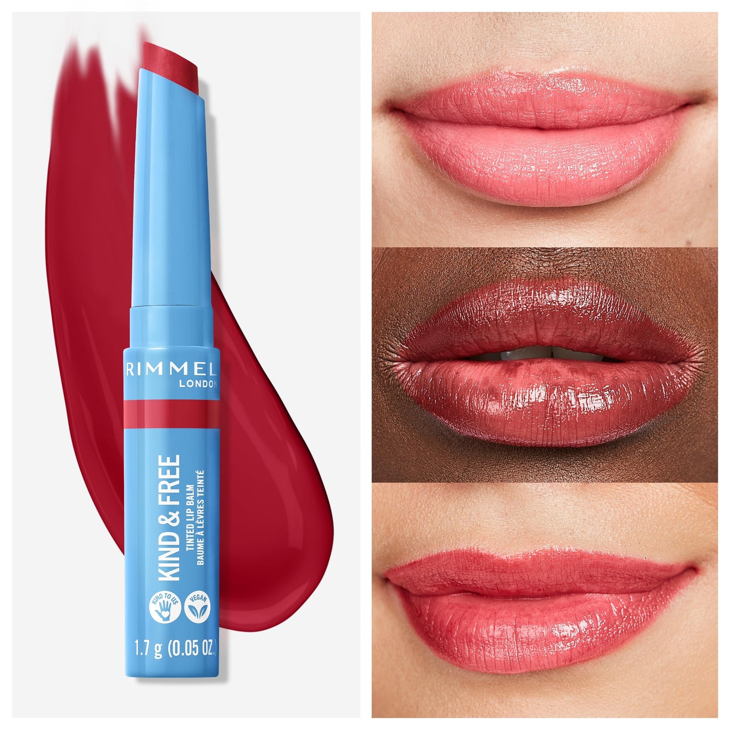 Rimmel Kind & Free Tinted Lip Balm, 005 Turbo Red, 4g Beauty and Personal Care Rimmel