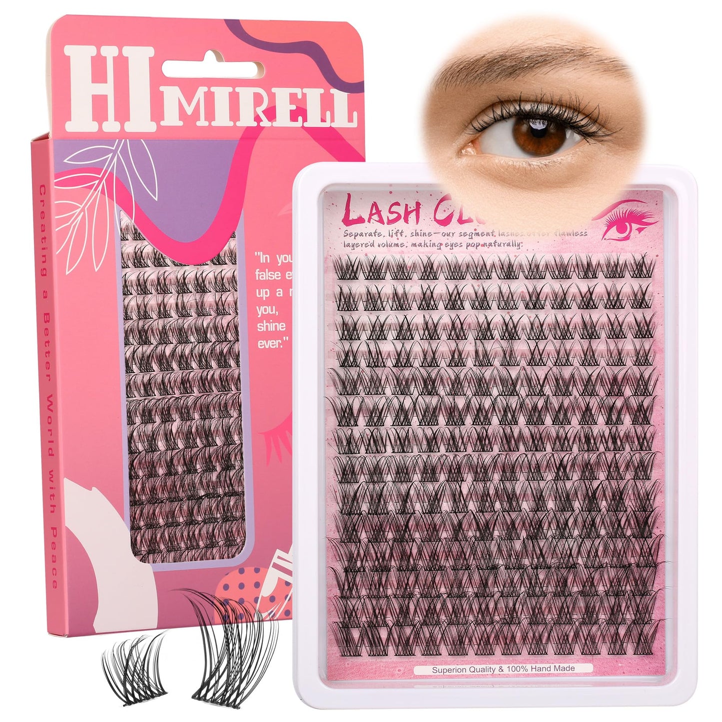 Breeze Lash Clusters Wispy Natural Eyelash Clusters Eyelash Extensions C Curl Individual Lashes 6 Mix Length Natural Look Lashes with Thin Lash Band Beauty and Personal Care Himirell