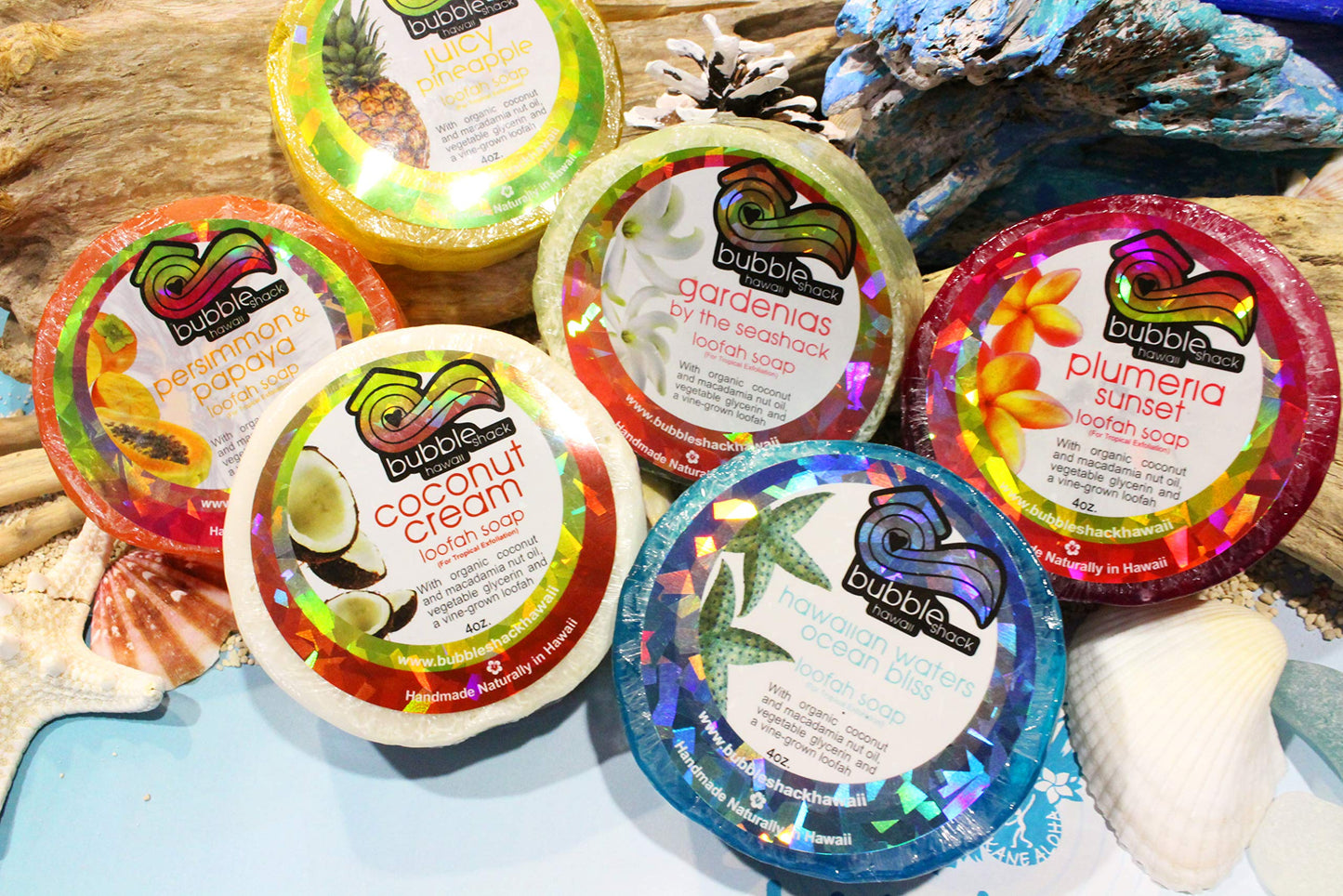 Bubble Shack Hawaii Juicy Pineapple Loofah Lather Soap Bar Beauty & Personal Care Bubble Shack Hawaii