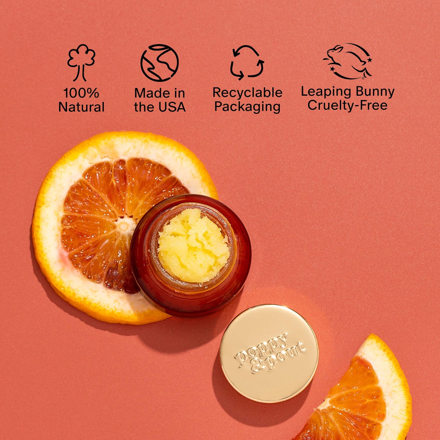 Poppy & Pout Natural Lip Scrub, Moisturizing Sugar Scrub for Dry Lips, Lip Scrubber Exfoliator with Essential Oils Smooths and Hydrates Lips, In Beauty and Personal Care Poppy & Pout