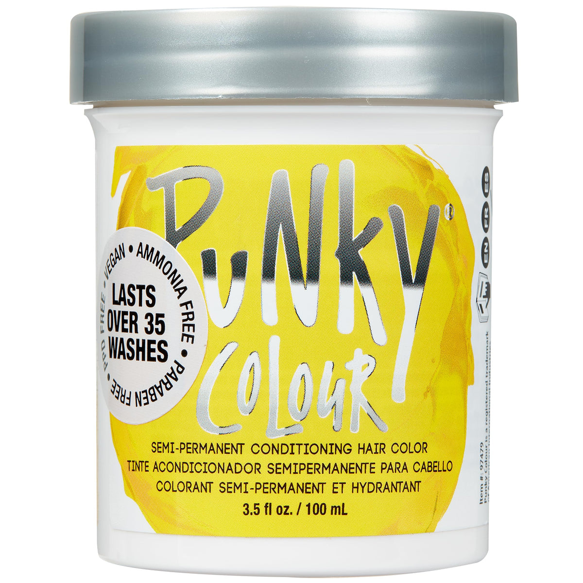 Punky Bright Yellow Semi Permanent Hair Color - Vegan & Cruelty-Free Conditioning Hair Dye, Lasts Up to 35 Washes, 3.5 fl oz Beauty & Personal Care Punky