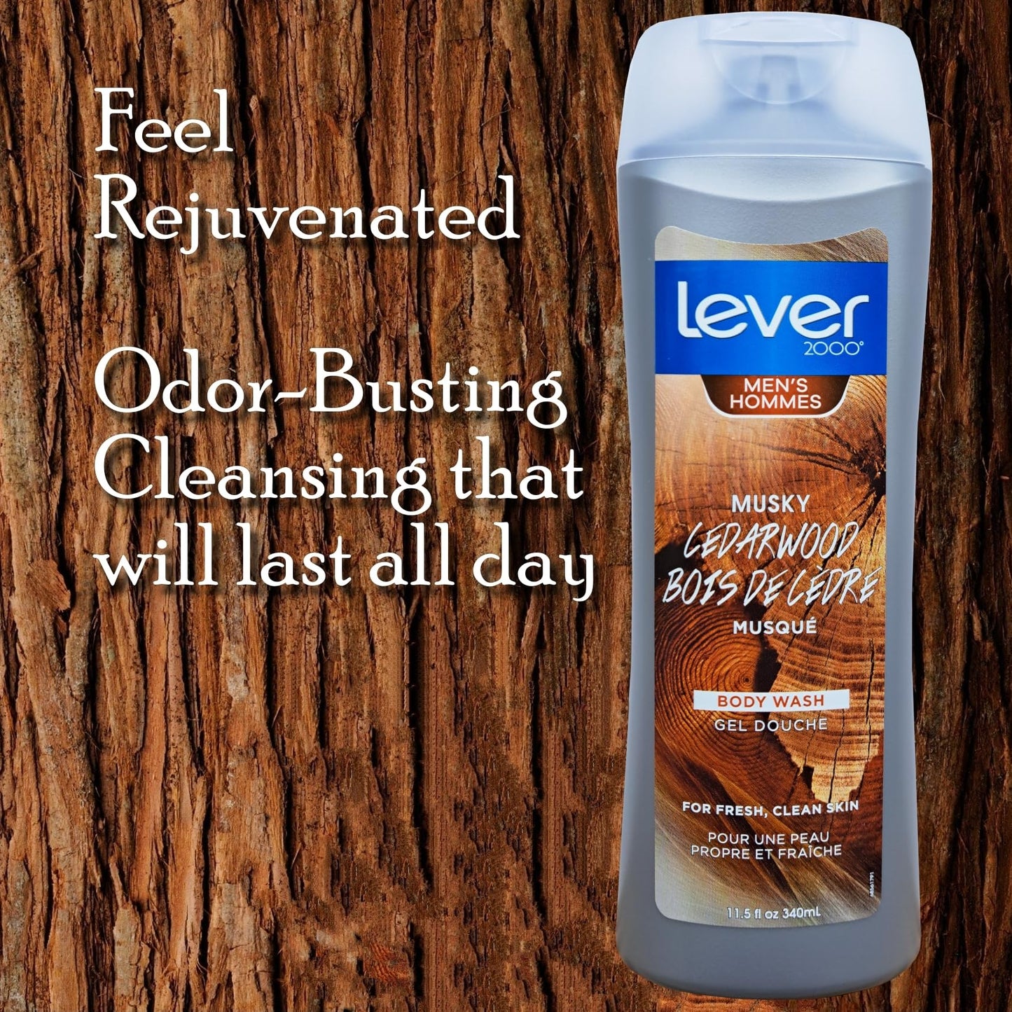 Lever 2000 Musky Cedarwood Body Wash for Men - 11.5 oz (340ml) - Fresh and Clean Skin with Bold Spices (2) Beauty & Personal Care Lever 2000