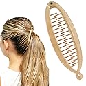 Camila Paris CP3133 4.5 inch French Banana Clip Hair Comb Classic Girls Updo Flexible Ponytail Holder Interlocking Banana Combs, Fashion Durable Beauty & Personal Care Camila
