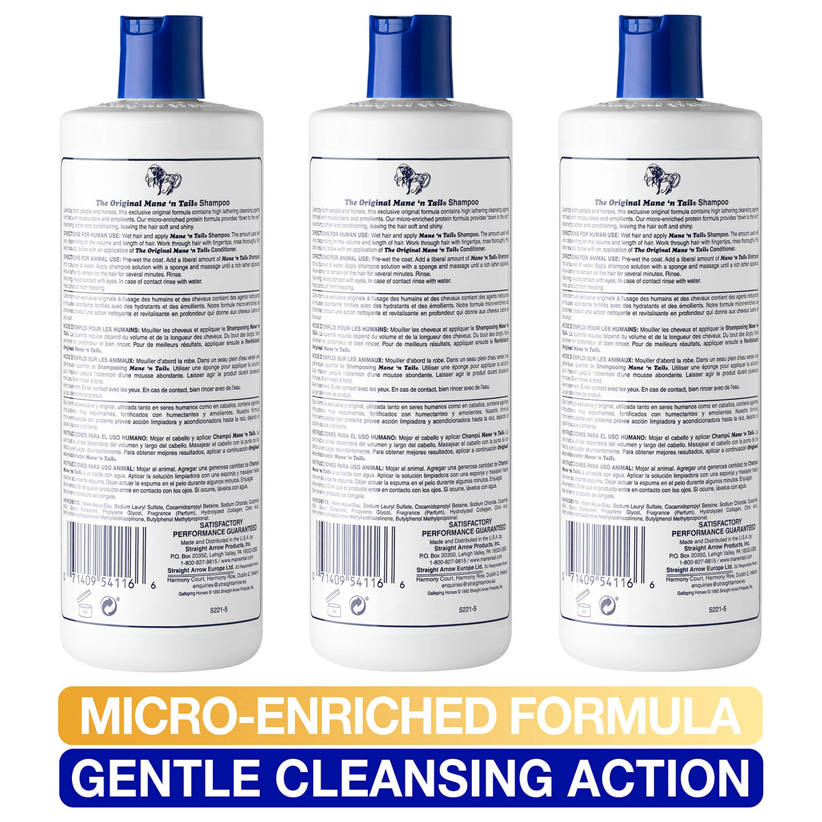 Mane 'n Tail Original Formula For Thicker Fuller Stronger Hair 16 oz (3 pack Shampoo)