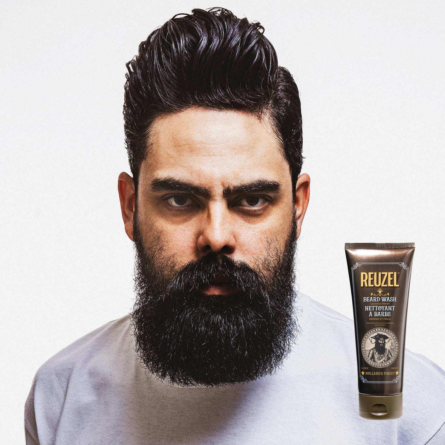 REUZEL Clean & Fresh Beard Wash, Softens Beard, Cleanses and Moisturizes, Gentle, Non-Comedogenic, Vegan Formula, Light Citrus Mint Scent, For All Beauty & Personal Care REUZEL