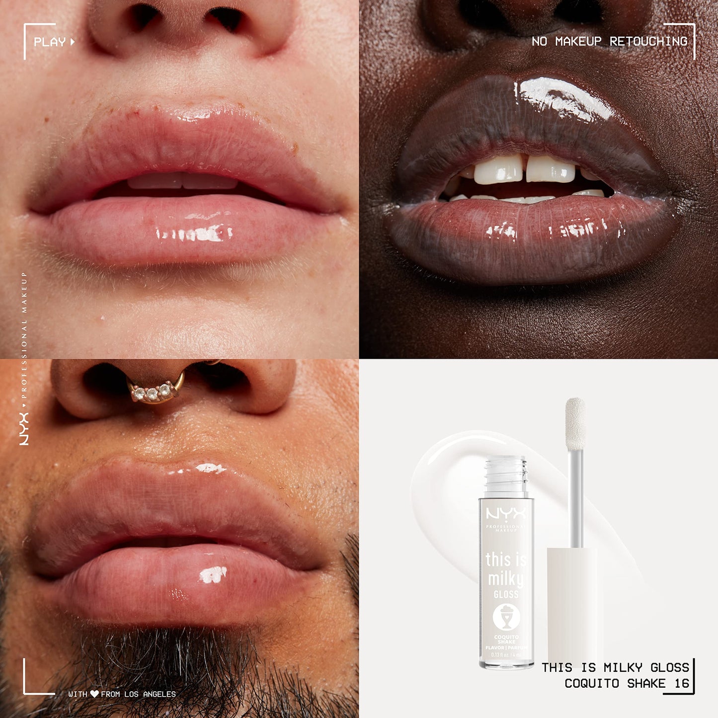 NYX PROFESSIONAL MAKEUP This Is Milky Gloss, Lip Gloss with 12 Hour Hydration, Vegan - Coquito Shake (Milky Clear) Beauty & Personal Care NYX PROFESSIONAL MAKEUP