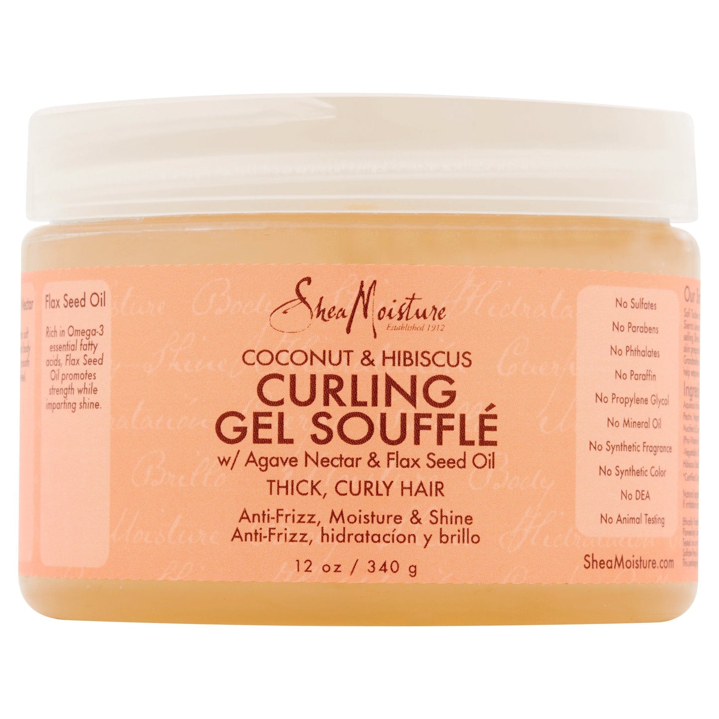 SheaMoisture Curling Gel Souffle for Thick, Curly Hair Coconut & Hibiscus to Moisture and Protect Hair 12 oz Beauty & Personal Care Shea Moisture