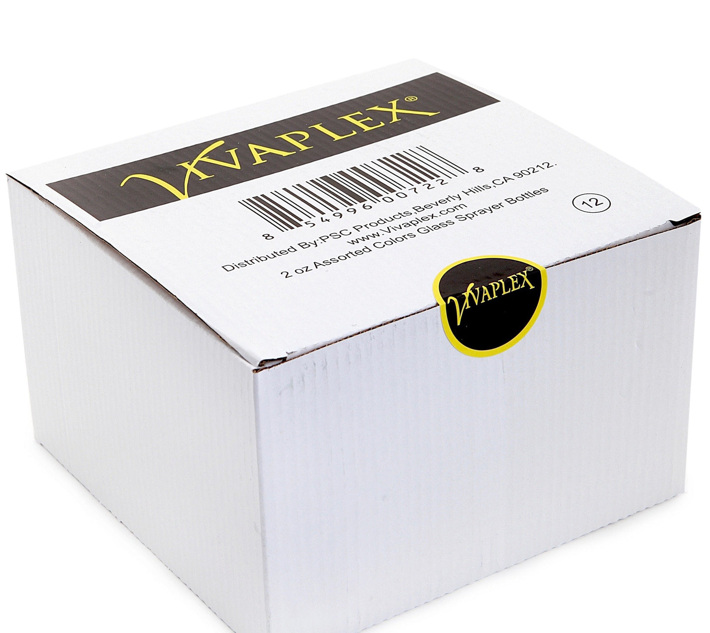 Vivaplex, 12, Assorted Colors, 2 oz Glass Bottles, with Black Fine Mist Sprayers Beauty & Personal Care Vivaplex