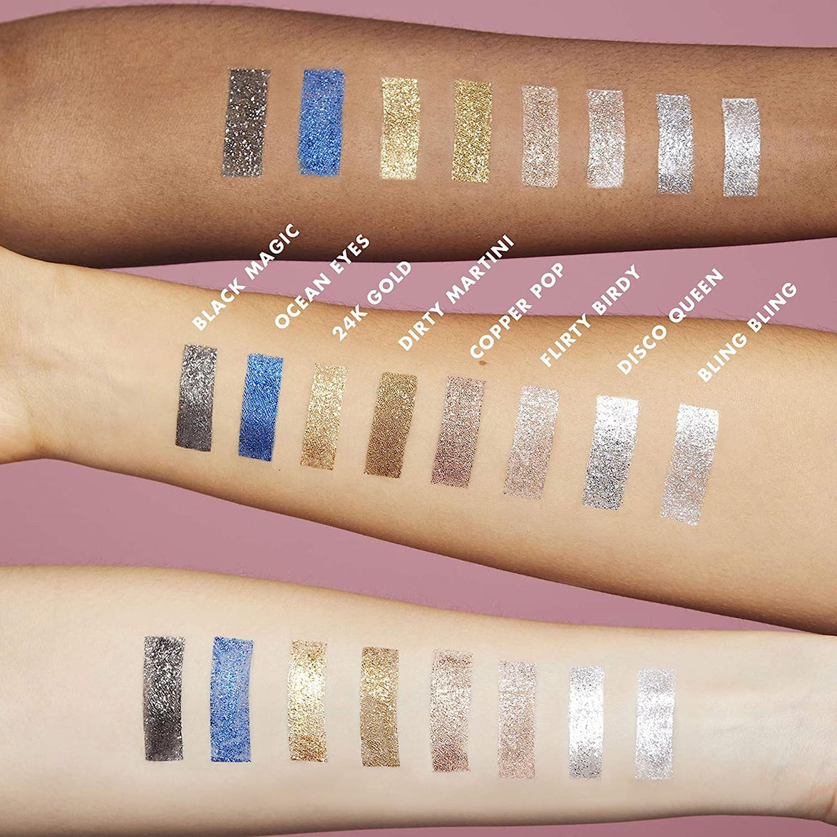 e.l.f. Liquid Glitter Eyeshadow, Long Lasting, Quick-Drying, Opaque, Gel-Based Eyeshadow For Creating High-Impact, Multi-Dimensional Eye Looks, Black Beauty & Personal Care e.l.f.