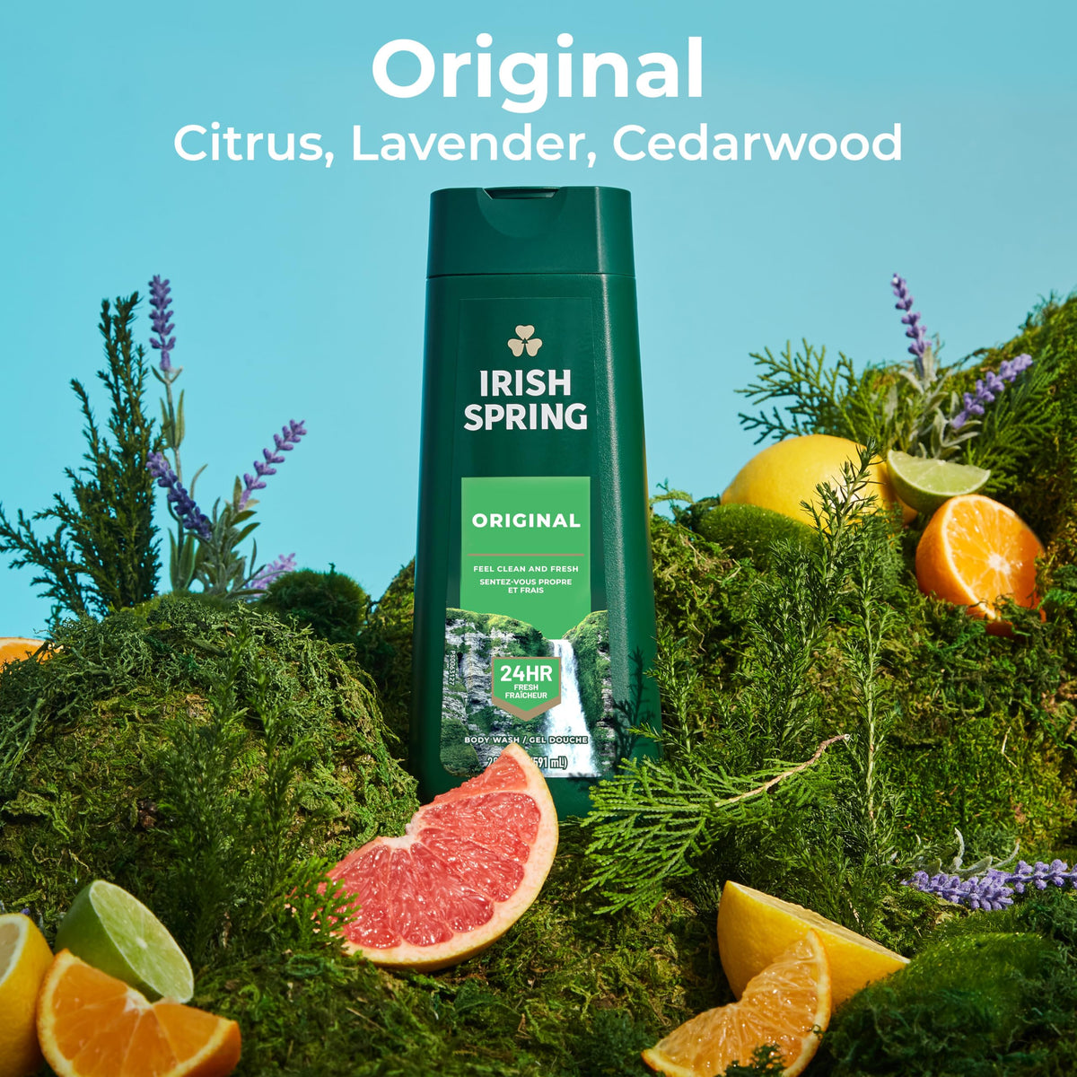 Irish Spring Mens Body Wash, Original Scented Body Wash for Men, Smell Fresh and Clean for 24 Hours, Cleans Body, Hands, and Face, Made Beauty & Personal Care Irish Spring