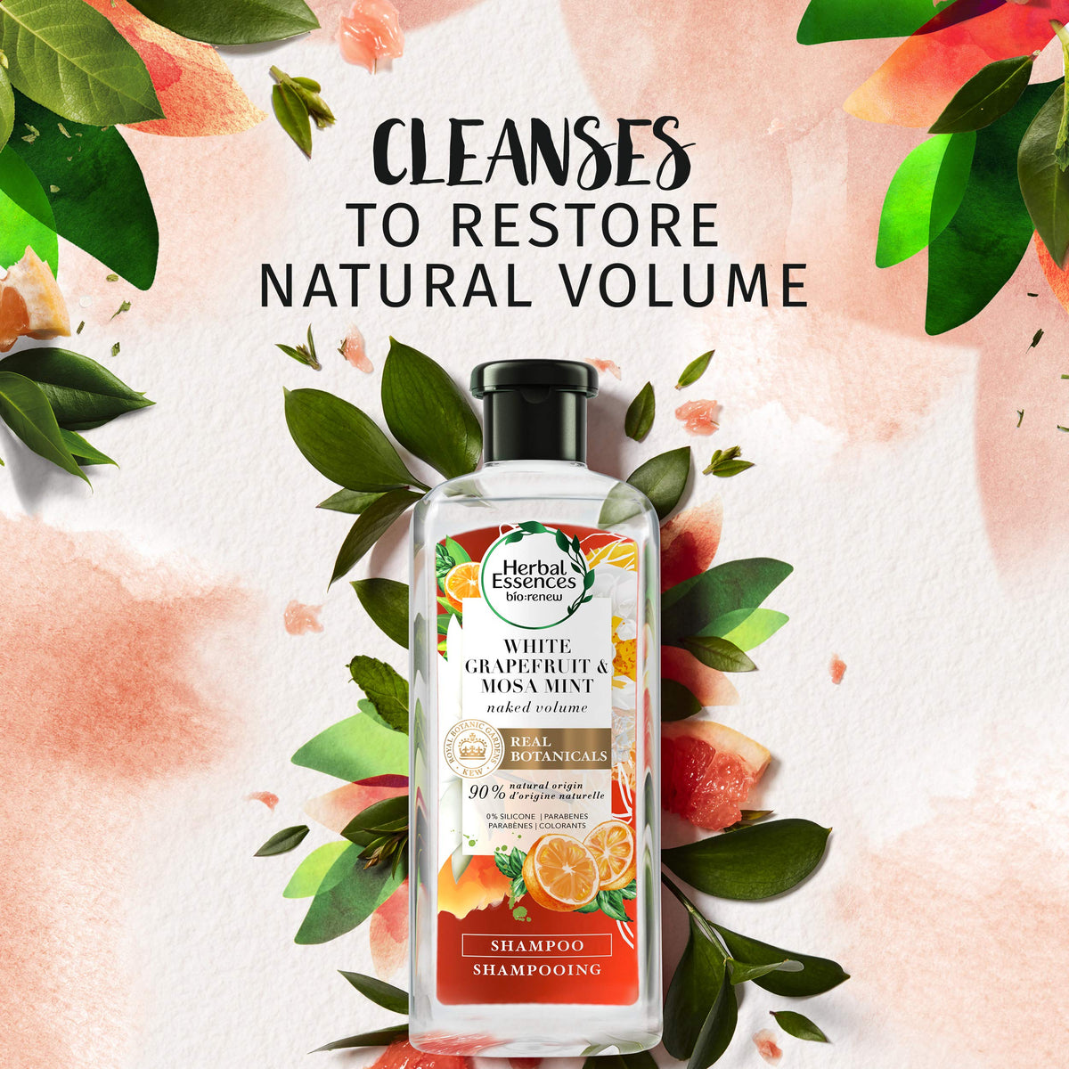 Herbal Essences bio:renew White Grapefruit & Mosa Mint Naked Volume Shampoo, 13.5 fl oz Beauty & Personal Care Procter & Gamble
