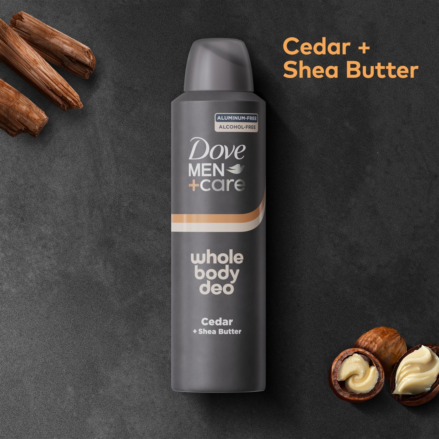 DOVE MEN + CARE Whole Body Deo Spray Cedar + Shea Butter - Aluminum?Free, Gentle Full?Body Odor Control, Dermatologist?Tested - 4 oz Beauty and Personal Care DOVE MEN + CARE