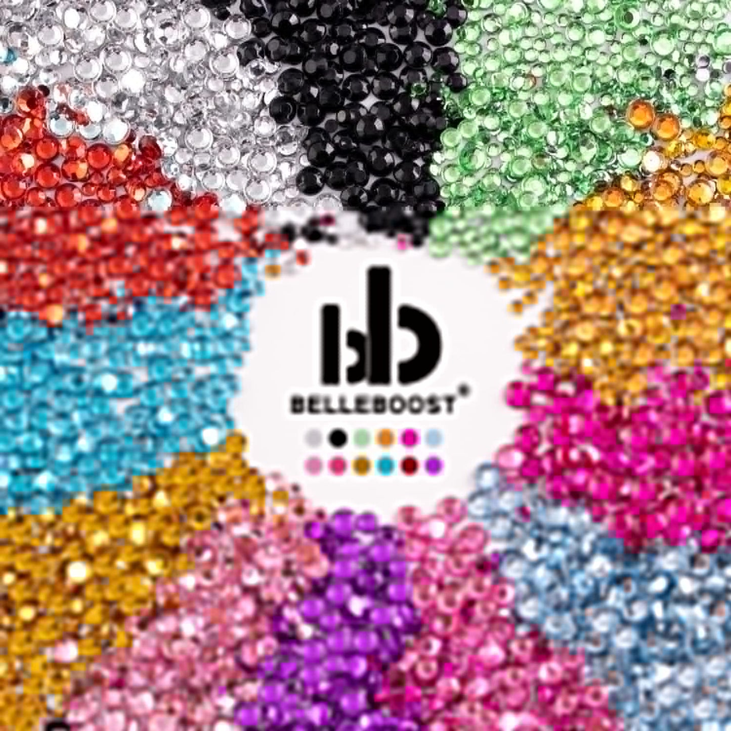 Two Packs of Flatback Rhinestones 4520 Pcs Colorful Nail Art Rhinestones Flatback Crystal Colorful+Dark Green Rhinestone with Picker Pencil Beauty & Personal Care BELLEBOOST