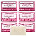 Dr. Bronner's Pure-Castile Magic Soap Bars (Rose, 5 oz, 6-Pack)- Made with Regenerative Organic Certified Oils- For Face, Body & Hair - Gentle, Vegan Beauty & Personal Care Dr. Bronner's