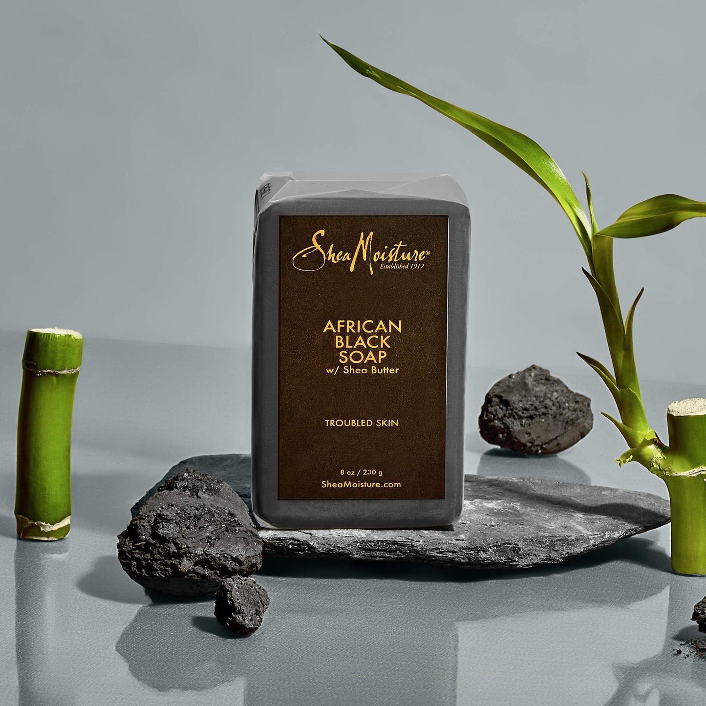 SheaMoisture Face and Body Bar for Oily, Blemish-Prone Skin African Black Soap Paraben Free 3.5 oz 4 Count, facial cleanser Beauty & Personal Care Shea Moisture
