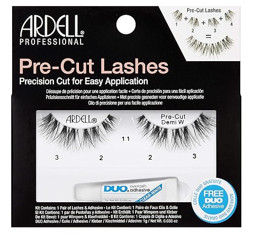 Ardell Pre-Cut Demi Wispies Lashes, Easy Application, Precision Cut Natural Look False Eyelashes, 1 Pack Beauty & Personal Care Ardell