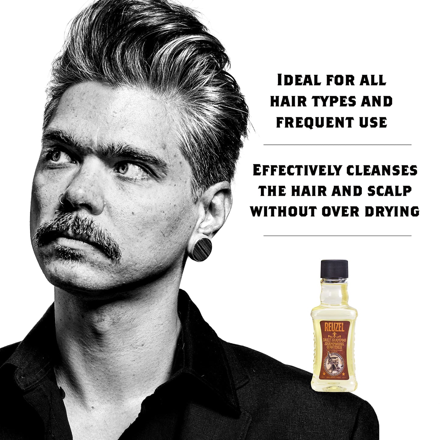 Reuzel Daily Shampoo, Cleanses Hair and Scalp, 3.38 oz Beauty & Personal Care REUZEL