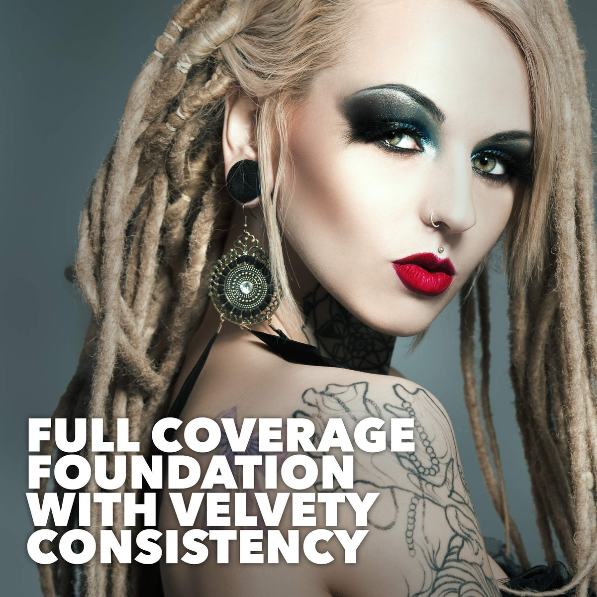 MANIC PANIC Goth White Cream to Powder Foundation - White Foundation for Goth Makeup, Cosplay & Halloween - Full Coverage & Matte Finish Beauty & Personal Care MANIC PANIC