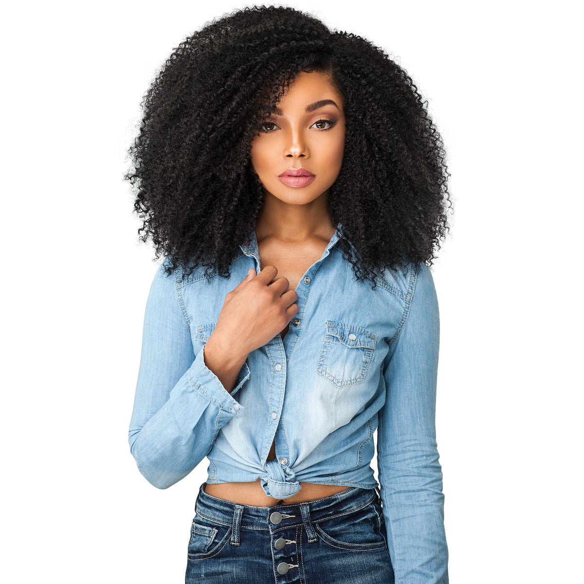 Sensationnel Curls Kinksandco LaceWig-The Game Changer, 4 MEDBROWN